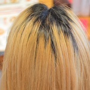 髪の毛がプリン状態